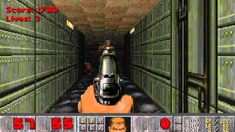 DOOM: Legions of Hell E1M1 (Wolfenstein Mod - DOS)