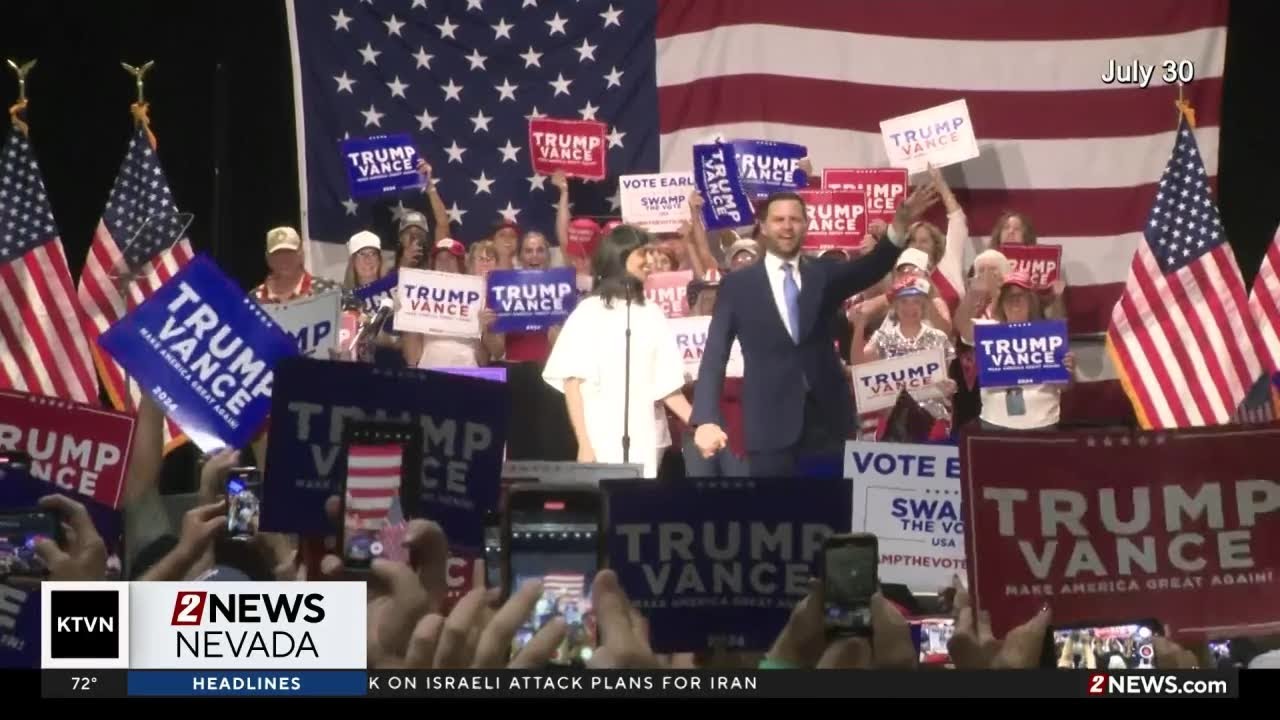 Vice Presidential Nominee JD Vance to hold rally this Wednesday in Reno ...