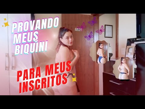 Provando biquíni para meus inscritos comentar