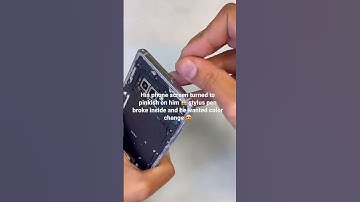 Pink screen 😱Stylus pen broke & wanted change the color😍 #shorts #android #samsung #iphone13 #ios