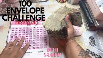 100 Envelope Challenge Unstuffing | Ohmyfro Budgets