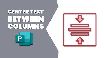How to center text between columns in Publisher