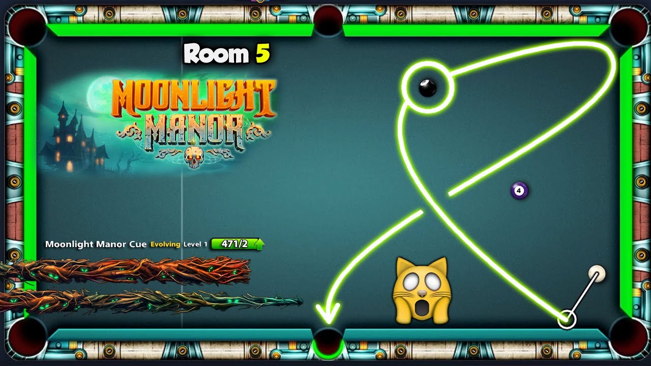 8 Ball Pool - NEW EVOLVING CUE 471 Pieces & Moonlight MANOR 's 5th Room UNLOCKED - GamingWithK