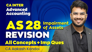 AS 28 Revision with Ques | Impairment of Assets | Advanced Accounting Revision | CA Aakash Kandoi
