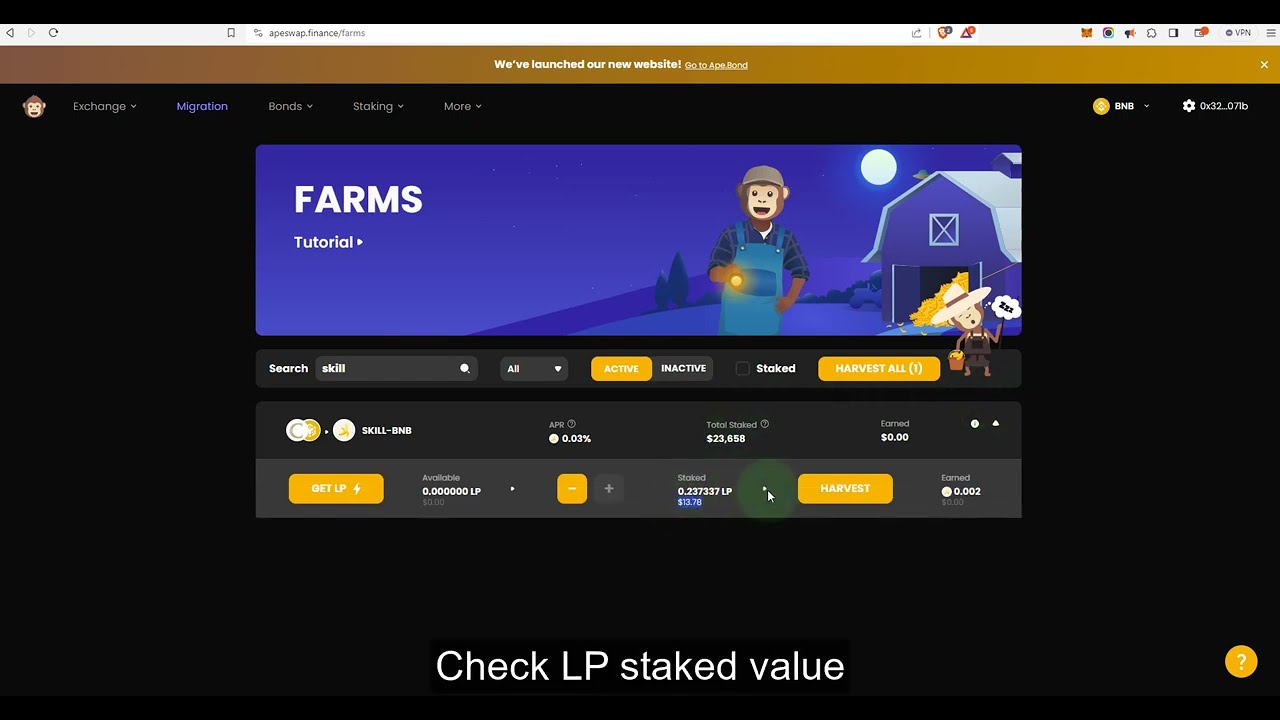 How to Unstake LP/Tokens/Coin from ApeSwap farm. Pano kunin ang staked LP sa Apeswap.