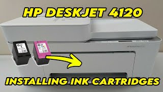 HP Deskjet 4120 & 4120e : How to Install & Replace Ink Cartridges - YouTube