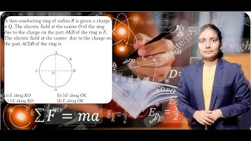 A thin conducting ring of radius R is given a charge + Q. The electric field at the centre O of ……..