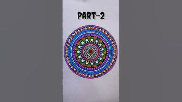 Mandala Art For Beginners🎨| Mandala Art Tutorial Design Part-2  #viral #shorts #trending  #diy #art