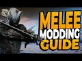 Warframe how to mod your melee weapons 2024