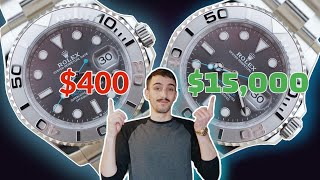 FAKE vs REAL ROLEX  $400 Super Clone Yachtmaster