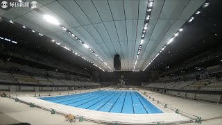 東京五輪・パラ　水泳、バレー会場内部を公開