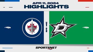 NHL Highlights | Jets vs. Stars - April 11, 2024
