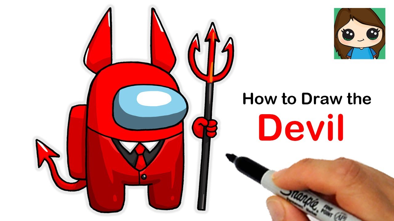 How to Draw AMONG US Devil | Halloween #3 - YouTube