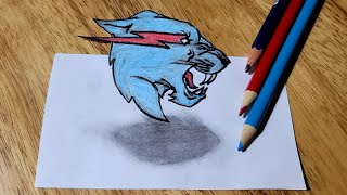 3d Drawing MrBeast logo In Real Speed - Real Sound - Step By Step