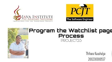 WP1 | PROJECT 25 | Program the Watchlist Page Process
