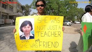Protest Against Terrorist Attack on Chinese Teachers | Confucius Institute of Chinese Language CIU
