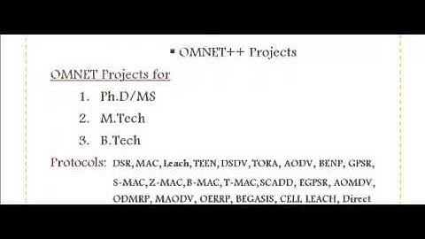 WIRELESS COMMUNICATION PROJECTS OMNET IN HARYANA