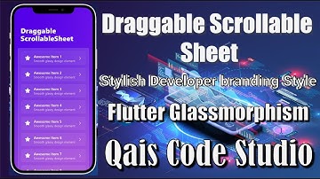 Flutter DraggableScrollableSheet Explained in Urdu/Hindi | Glassmorphic UI Design | Modern UI Design