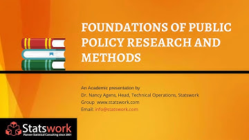 Foundations of public policy research and methods - Statswork
