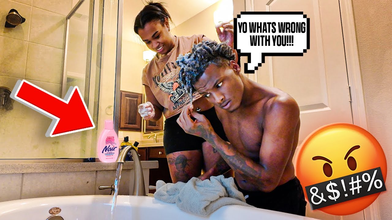 REPLACING LOADED SHAMPOO WITH NAIR HAIR REMOVER PRANK😱