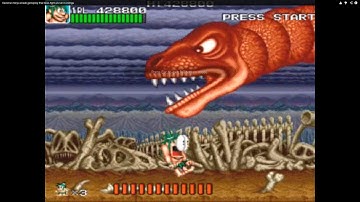 Caveman Ninja arcade gameplay and ending