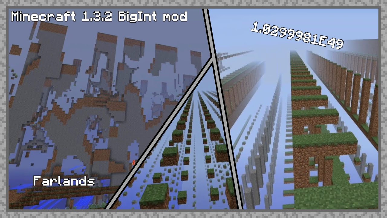 Minecraft 1.3.2 BigInt mod: Farlands (Read Desc)