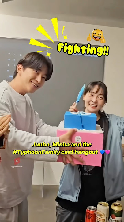 🥰Junho & Minha hanging out with the #TyphoonFamily cast 💕 #leejunho #kimminha #kdrama