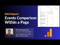 How to Compare Events Within a Page for GA4 report