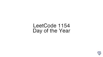 LeetCode 1154: Day of the Year