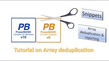 PowerBasic Snippets - Tutorial on Array data Deduplication