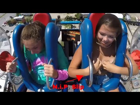 SlingShot girl Having Fun nip slip while Rider -  must watch 