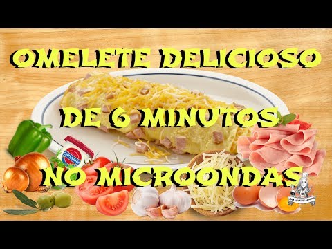 Omelete delicioso de 6 minutos no microondas !