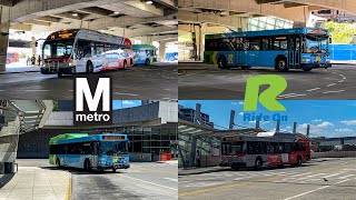 WMATA and Montgomery County Transit Ride-On Bus Compilation at Silver Spring station Part 1