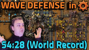 Factorio "Wave Defense" Speedrun in 54:28 [Former World Record]