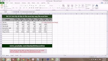 Cách lấy dữ liệu từ file excel này sang file excel khác