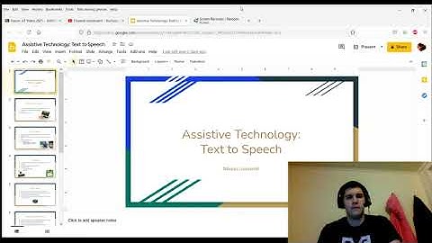 Assistive Technology: Text to Speech (Audio Only, Slides in Description)