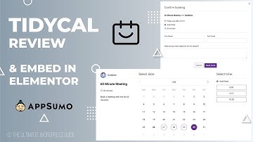TidyCal Review and how to add it to your Elementor Website