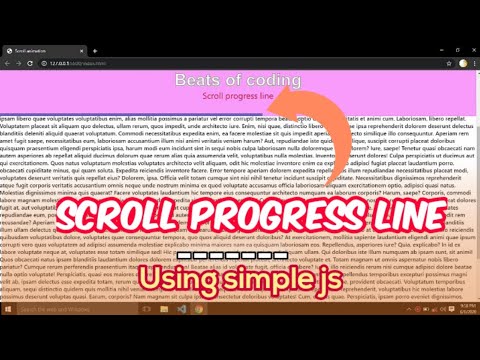Scroll progress line