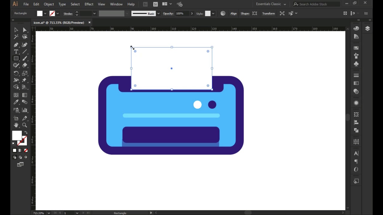 How to Make a Colorful Printer Icon