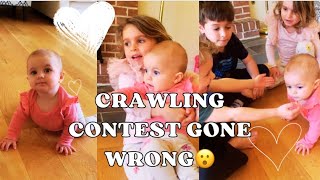 EXTENDED Who will baby crawl to? #babiesofyoutube #wholesomevideo #milestones #crawlingbaby #sahm