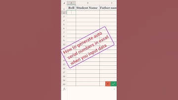 Auto Serial Numbers in Excel  (Advanced) #education #technology  #excel #data