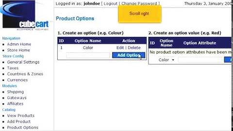 How to add product options in CubeCart