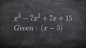 Finding the Remaining Factors When Given One Factor