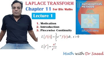 Laplace Transform BSc math, Chapter 11, Mathematical Method by SM Yusuf