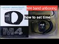 M4 Band Unboxing /how to set time m4 band