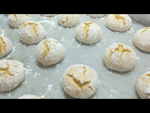 AZ MALZEMELİ VE ÇOK KOLAY???? LİMONLU ÇATLAK KURABİYE TARİFİ ????