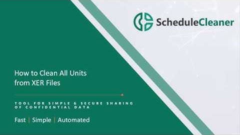 How to Clean All Units in XER File