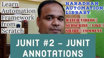 JUnit#2 - Basic JUnit 4 Annotations