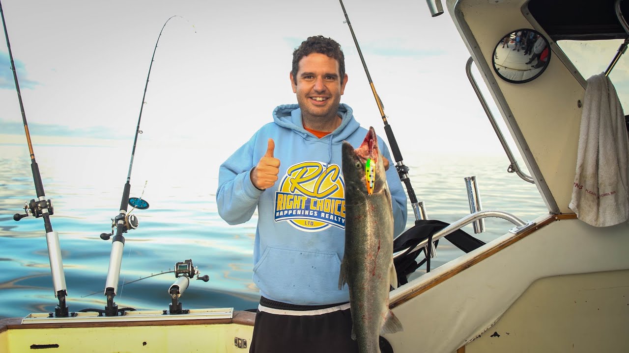 Salmon Fishing on Lake Ontario with Kingslayer Sport Fishing - Joe Gonzalez