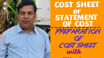 # 12 Cost Sheet - Back calculations ( BL AGRAWAL)